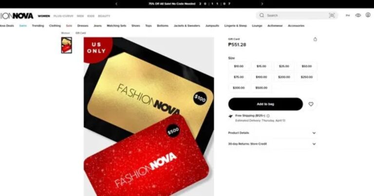 Why Is My Fashion Nova E-Gift Card Not Working?