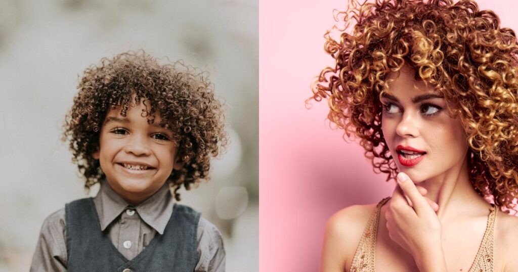 How To Draw Curly Hair On A Girl And Boy